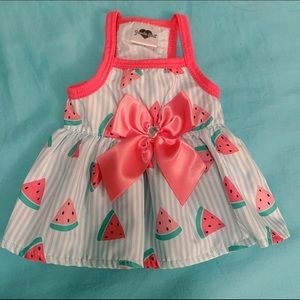 XXS Smoochie Pooch Watermelon Dog Dress Clothing